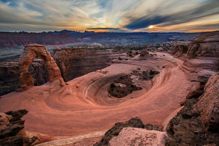 Sunset At Delicate Arch Utah