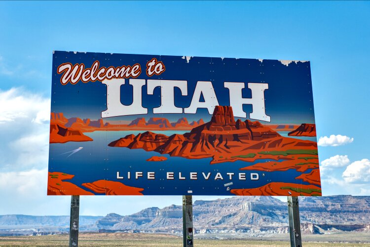 Welcome To Utah Sign